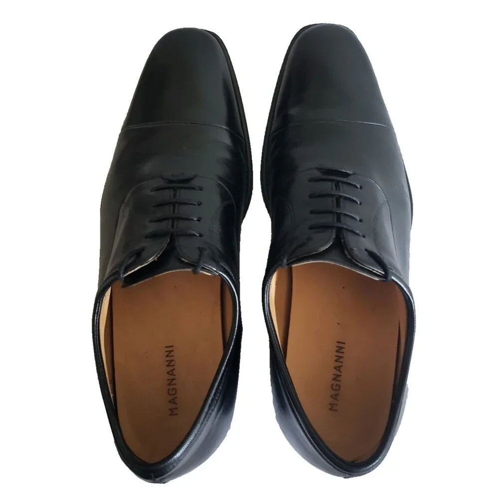 Magnanni Mayon Cap Toe Oxford Leather Shoes $550 Men's Size 8D Made in Spain
